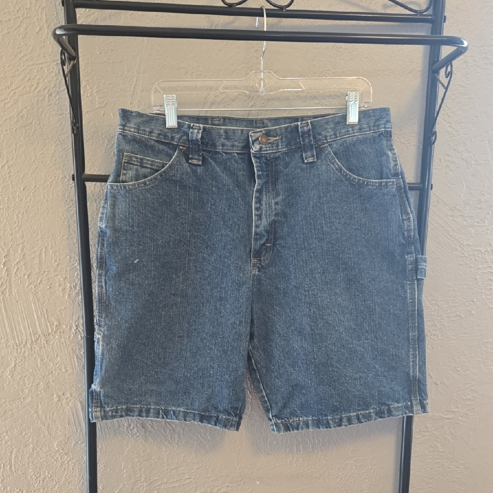 Mens Wrangler Dark Blue Denim Carpenter Shorts